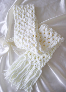 Hazel Crochet Scarf with Fringe