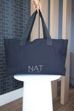 Load image into Gallery viewer, NAT Canvas Tote Bag - Black
