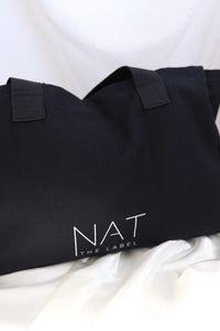 NAT Canvas Tote Bag - Black