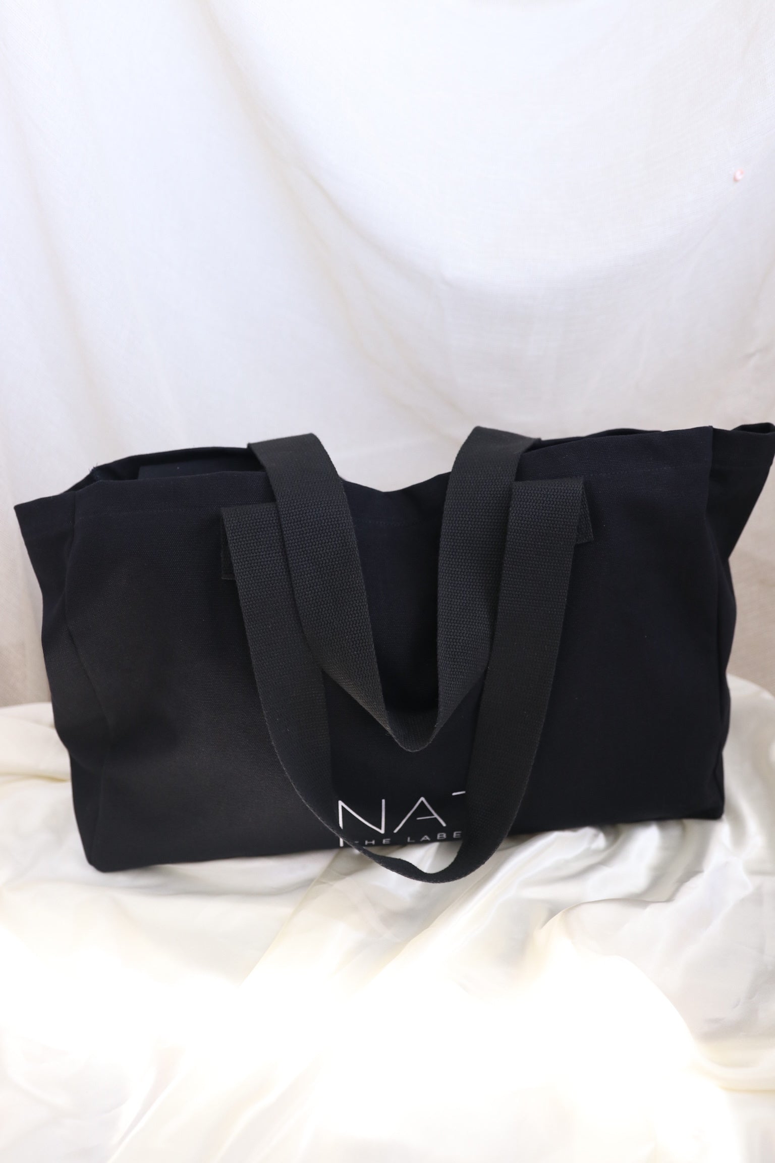 NAT Canvas Tote Bag - Black